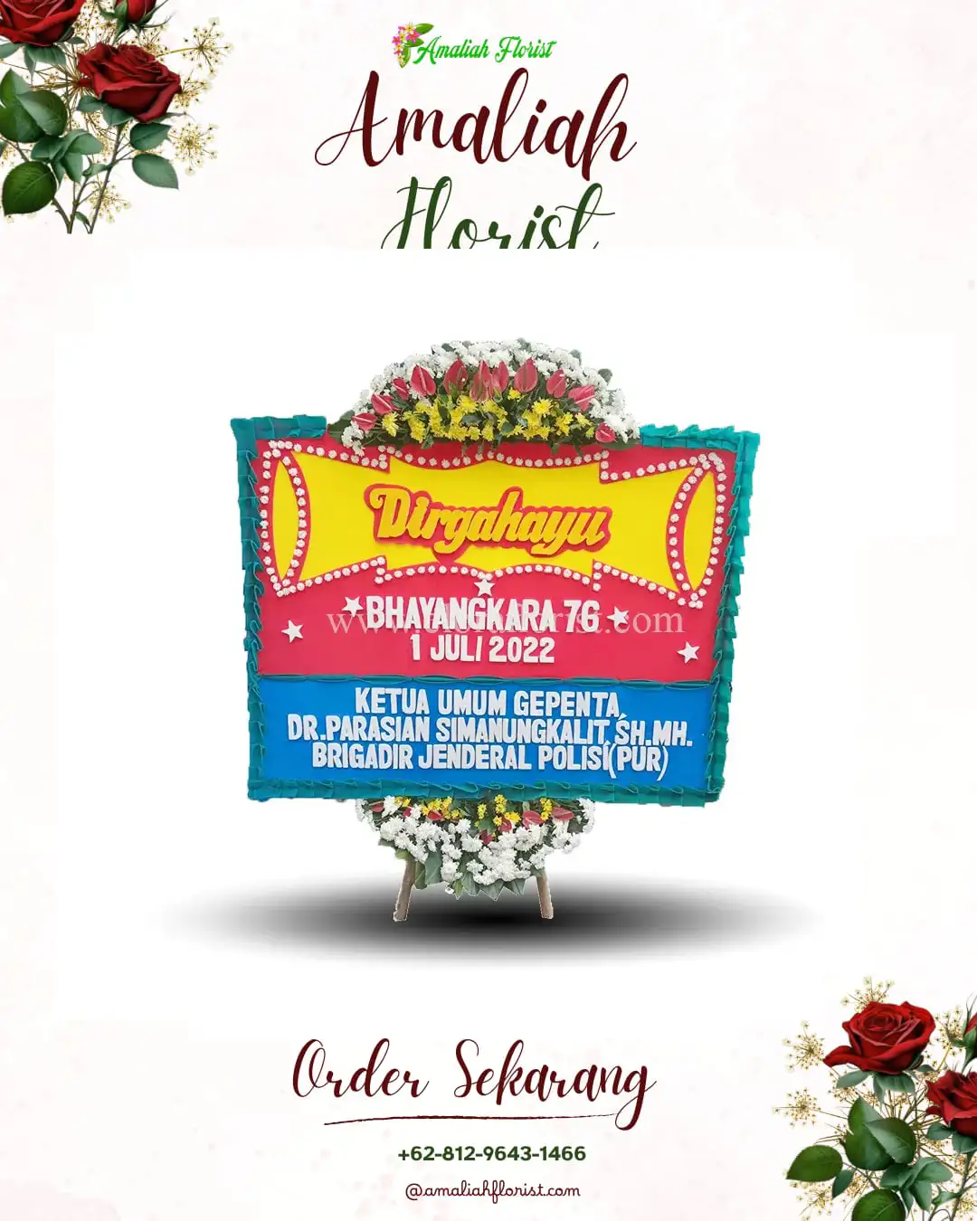 Papan Bunga HUT Ulang Tahun Derongisor